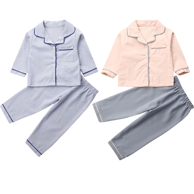 От 1 до 6 лет комплекты одежды для маленьких девочек зимние пижамы однотонные топы