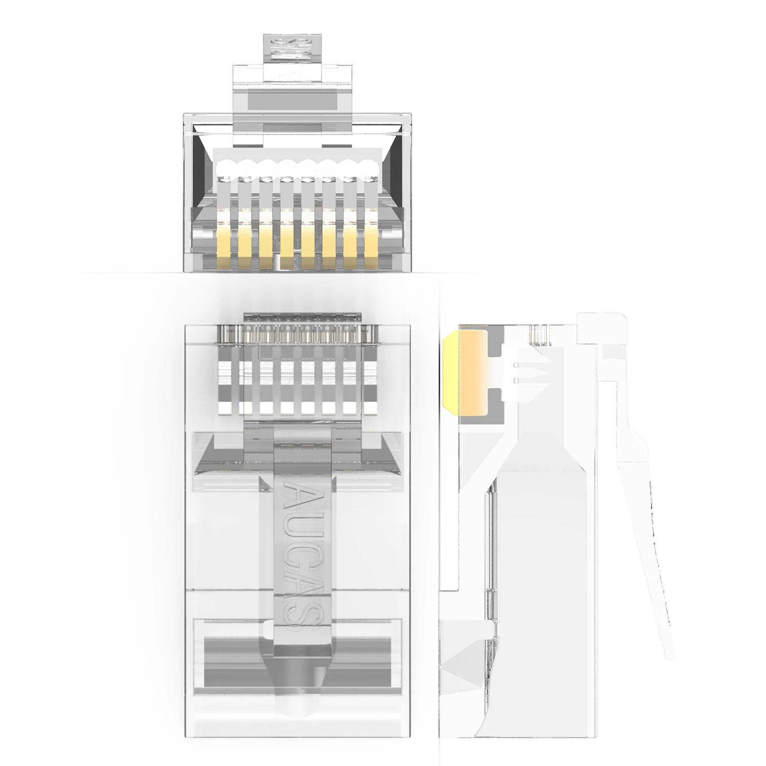 Разъем AUCAS CAT6 UTP RJ45 высокоскоростной сетевой Ethernet-Кабель с отверстием Easy Pass 8P8C