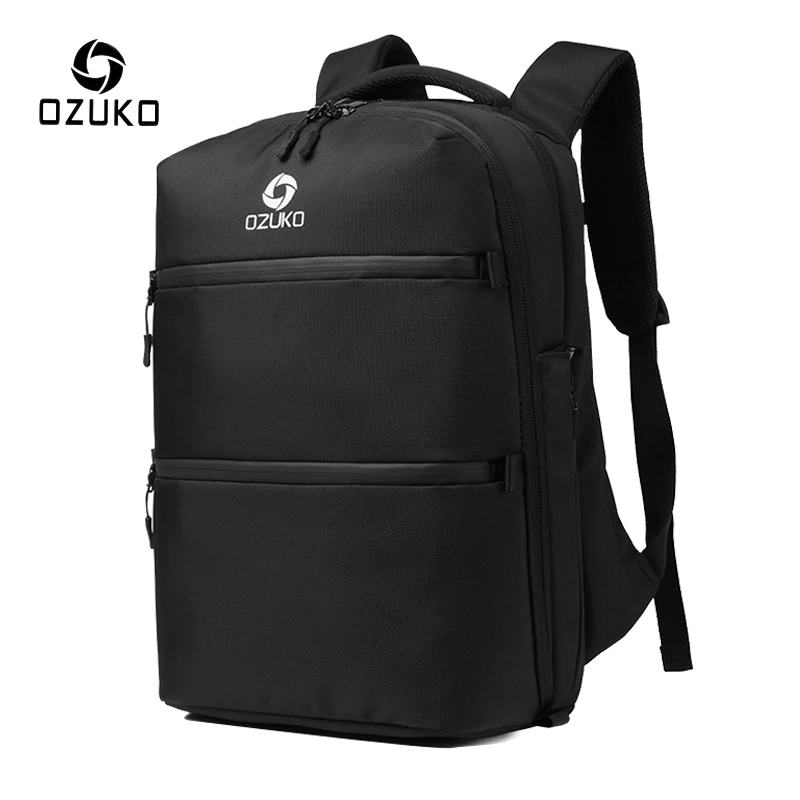 OZUKO Anti Theft Men Backpack College Student Schoolbag for Teenager USB Waterproof Male Travel Bag 15.6 inch Laptop Backpacks