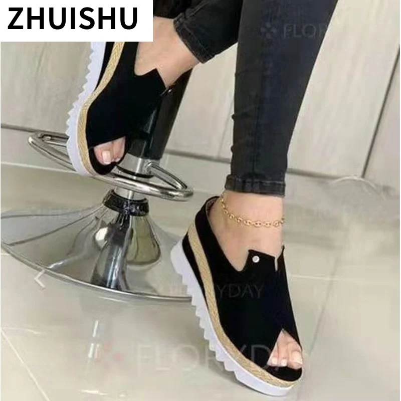 

Summer Sandals Women Solid Color Open Toe Casual Ladies Flats Non-Slip Zipper Vintage Female Shoes 2021 Fashion Chaussure Femme