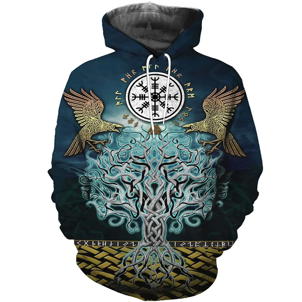 Liumaohua Viking Татуировка воина новый спортивный костюм Повседневная Толстовка с