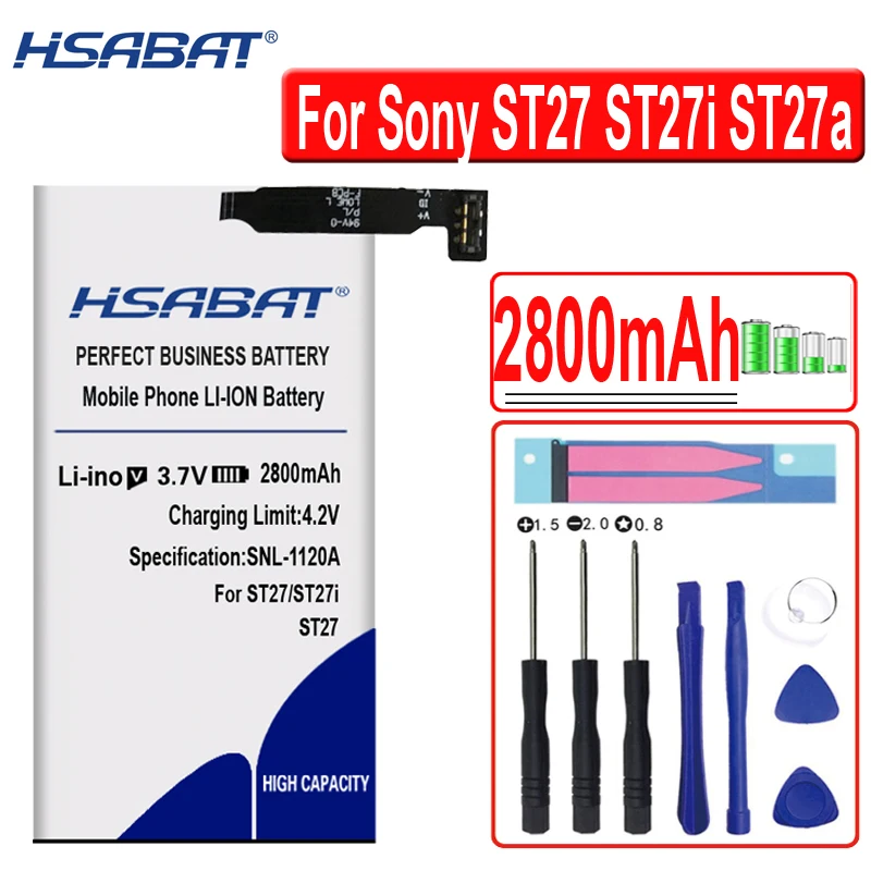 HSABAT новый 2800mAh AGPB009-A003 Мобильный телефон Аккумулятор для Sony Ericsson Xperia go ST27 ST27i ST27a