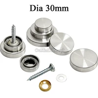 2000pcs 304 stainless steel diameter 30mm decoration covers billboard decoration nails glass fasteners mirror fixing screw fk967
