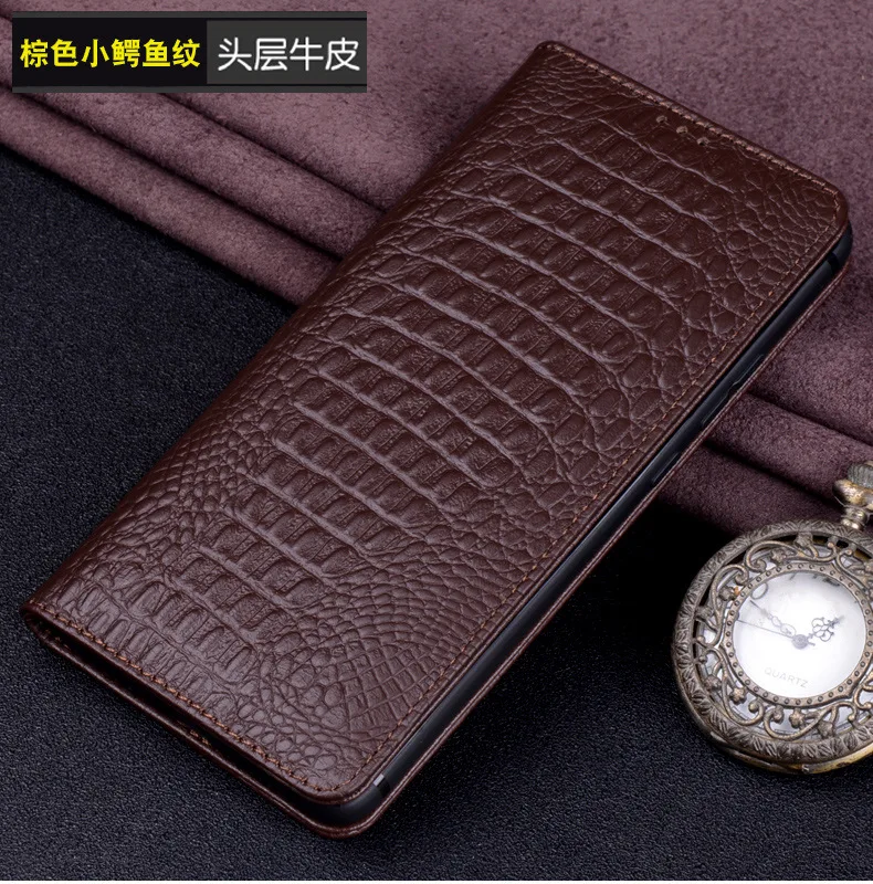 hot sales luxury genuine leather magnet clasp phone cover case for oppo a56 kickstand holster case protective full funda free global shipping