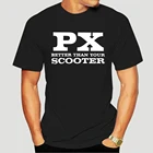 Футболка VESPA PX лучше, чем ваш скутер Piaggio LML - Maglia Cotone 100% NERO-3396D