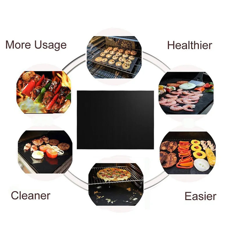 Новый Коврик для барбекю и гриля антипригарный лист термостойкий улицы