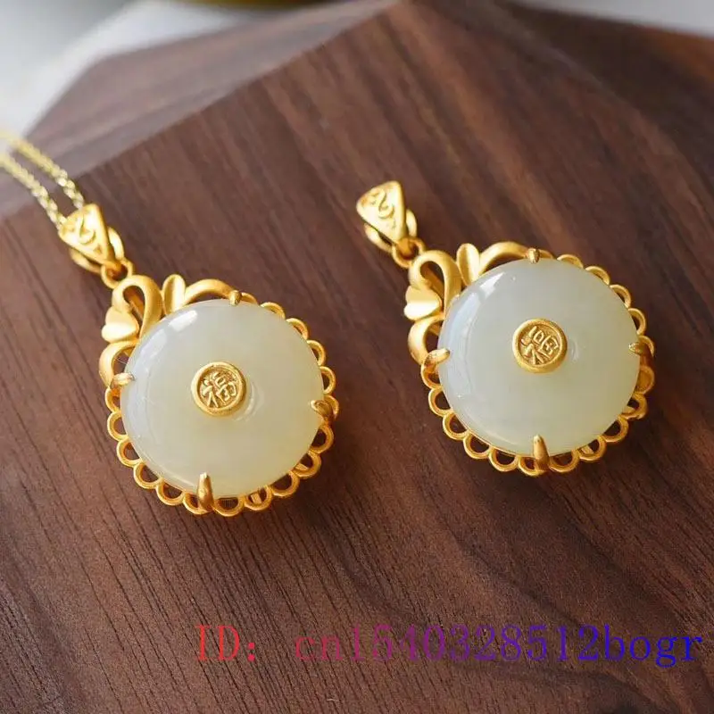 

Сорта хотанской (Hetian) нефрита пончик кулон натуральный 925 серебро халцедон ожерелье Мода амулет Подарки для женщин ювелирные изделия