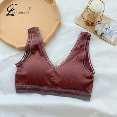 Сексуальный спортивный бюстгальтер с v образным вырезом для женщин новинка 2020