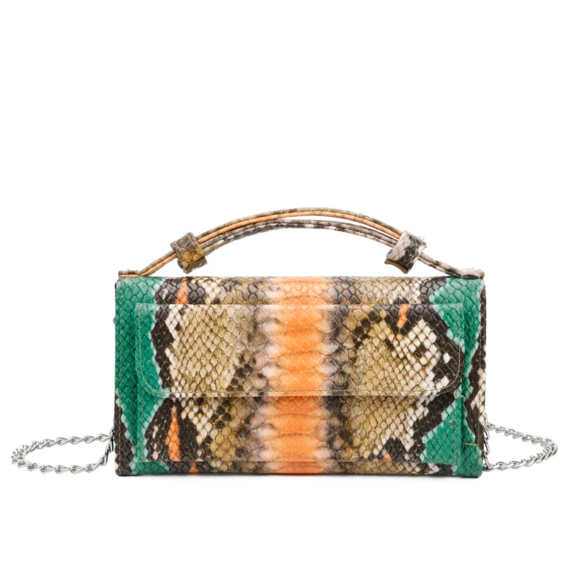 Женский Длинный кошелек портативный трехслойный на плечо с цепочкой женские