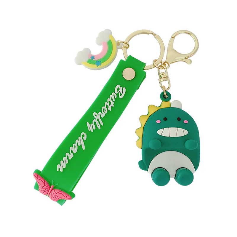 

Cute Dinosaur Mobile Phone Bracket Keychains Accessories Silicone Dinosaur Key Chain Men's And Women's Bags Pendant Key Rings