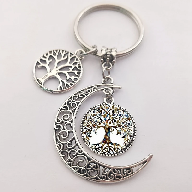 Брелок Древо жизни для ключей сделай сам стеклянная подвеска с изображением фото