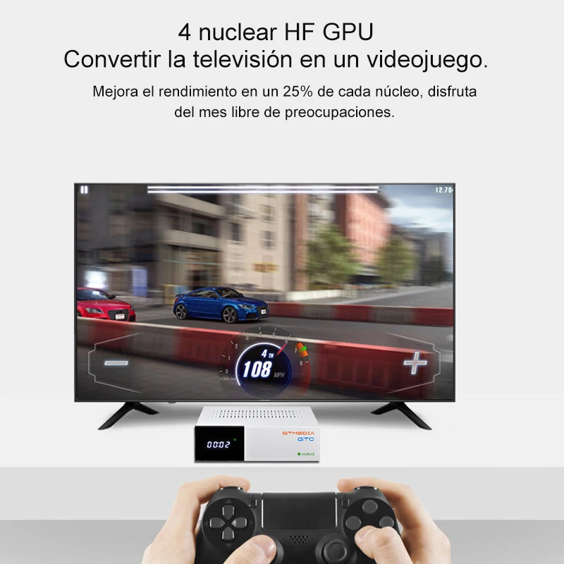GTmedia GTC GT COMBO Android TV BOX 3D 4K DVB-S2 T2 спутниковый ресивер Bluetooth 4 0 Amlogic S905D 2 ГБ + 16 Гб
