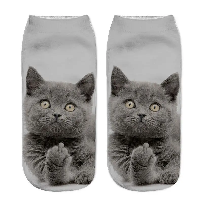 

Funny Cute Cartoon Kitten Sock Design Fashion Unisex Short Socks Creative Colorful Multiple Cat Face Low Ankle Socks for Women