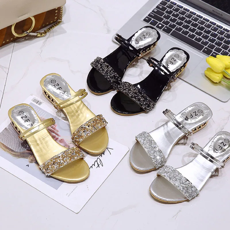 Сандалии женские на среднем каблуке милые Элегантные Простые универсальные