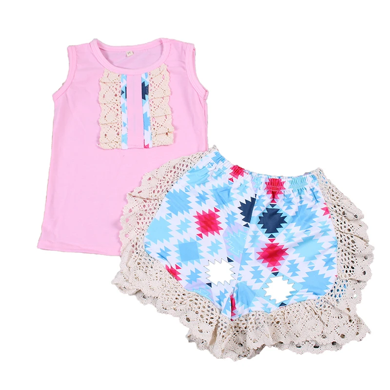 

Kids Clothing Hot Selling Models Sleeveless Girls Children Clothes Girls 2 Piece Set Cotton Outfit Girls' Clothing Sets