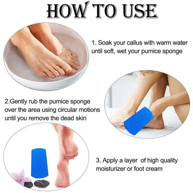 

1Pcs Pumice Stone Exfoliate Foot Care Dead Dry Skin Callus Pedicure Scrubber Remover Wash Foot Tool Feet Skin Care Random Color
