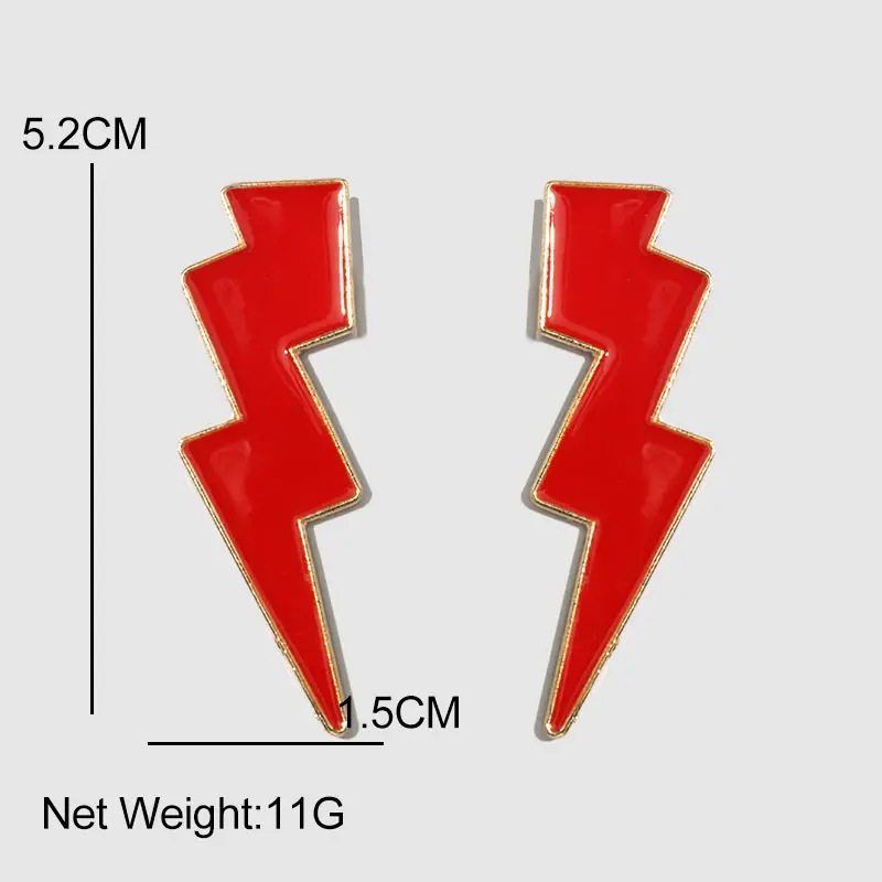 JJFOUCS 2019 Lightning Dangle Earrings For Women Metal Alloy Geometric Square Heart Flower Colorful Girls Drop Earring Jewelry | Украшения