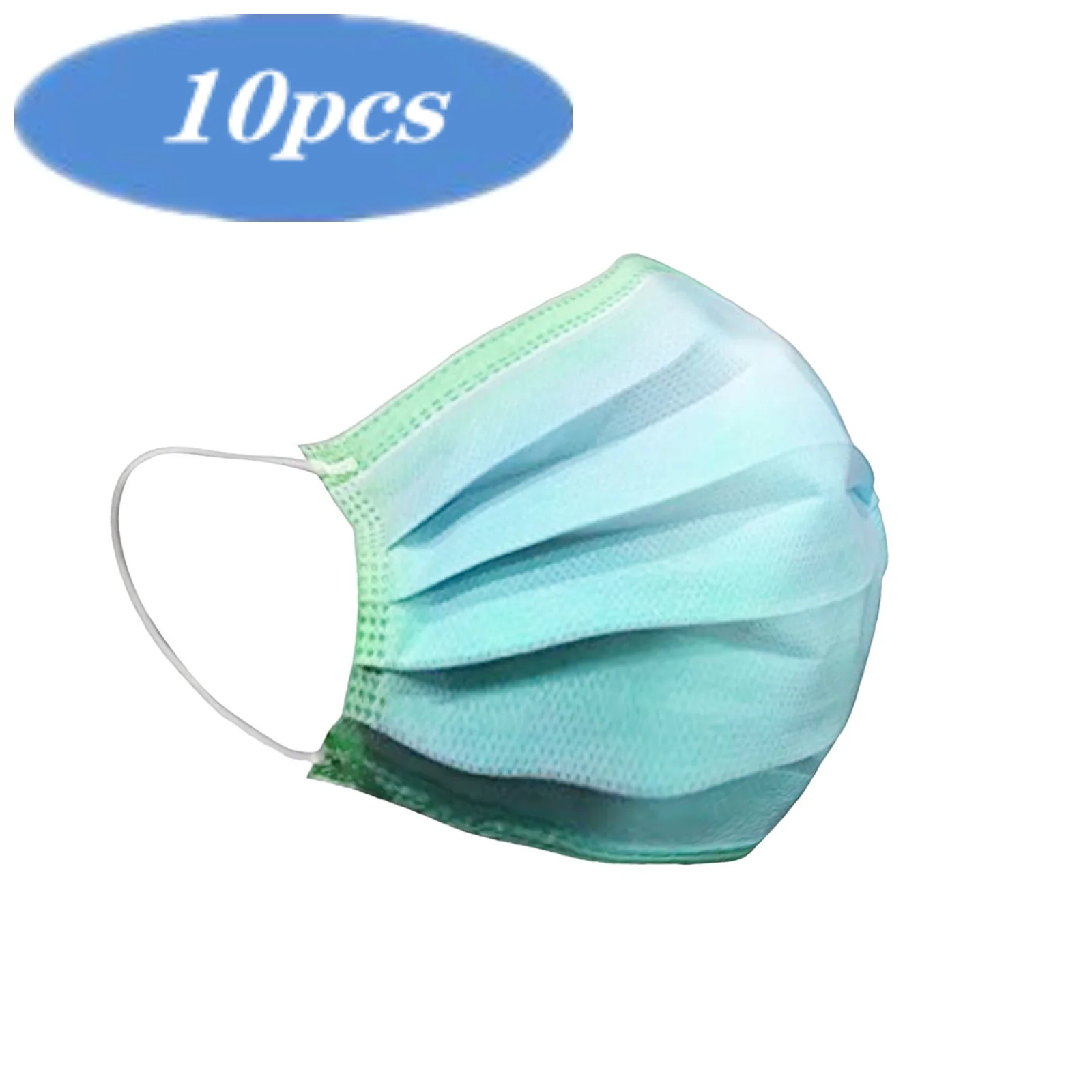 

10pcs Disposable Face Mask adult Tie-dye Covers Fashion Mouths 3-ply Protective Earloop Masks Halloween Cosplay Mascarillas