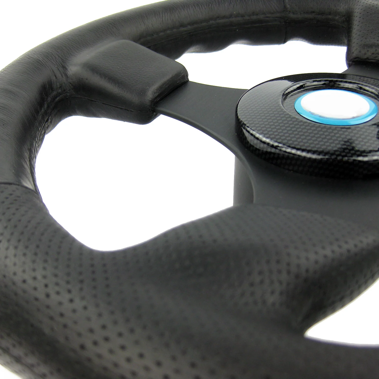 

Sport Marine Steering Wheel Polyurethane Leather Grip Alloy Aluminum Spoke Boat Steering 13-1/2