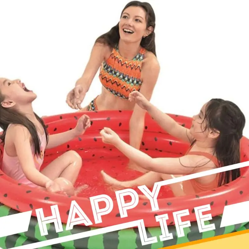 

Summer Watermelon Inflatable Swimming Pool Outdoor Backyard Inflated Bathtub Kids Adults Toddlers Garden Foldable Bathing Tub