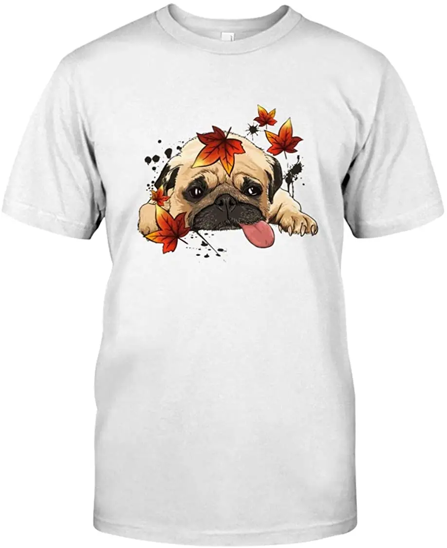 

Thanksgiving T-Shirt Gift for Pug Lovers New Arrivals Summer Cool Men Tee 2020 Breathable All Cotton Short Sleeve T Shirt