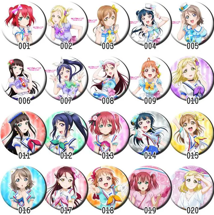 ZXFJXR 1 шт. 58 мм аниме Love Live Sunshine Aqours Kanan Chika значки брошь значок|Броши| |