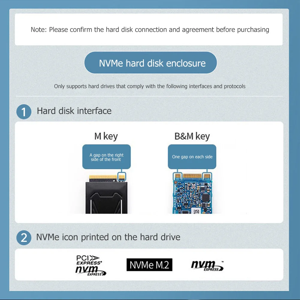 Корпус для твердотельного накопителя Orico10Gbps/5 Гбит/с M.2 NVME/SATA SSD - купить по