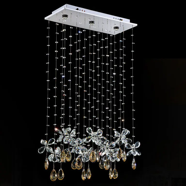 

Modern Crystal Butterfly Pendant Led Bedroom Dining Room Lamp luminaria
