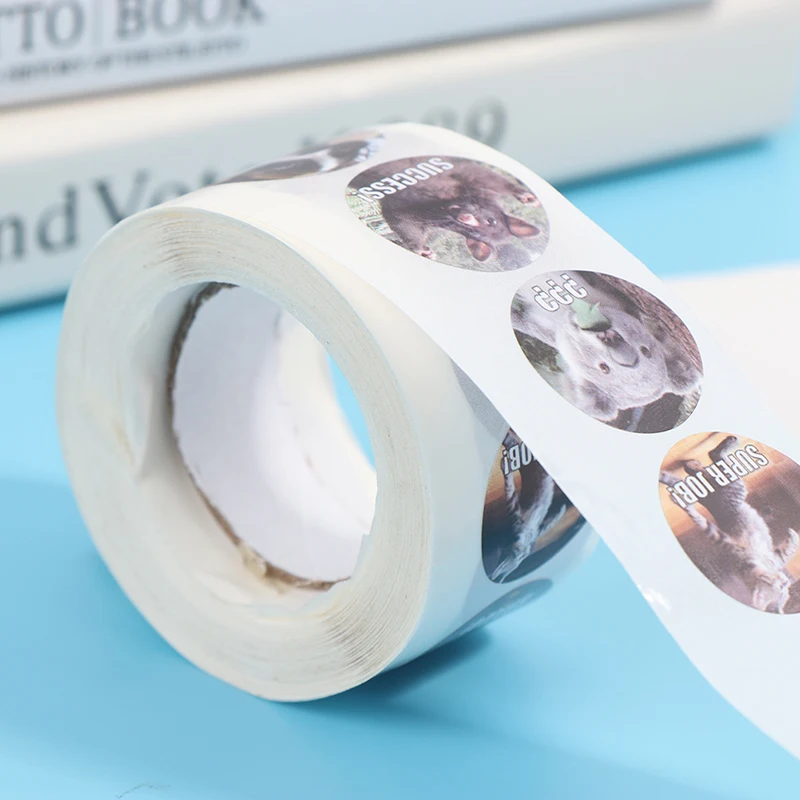 

500pcs/lot Reward Stickers Encouragement Sticker Roll for Kids Motivational Stickers with Cute Animals for Students Teachers