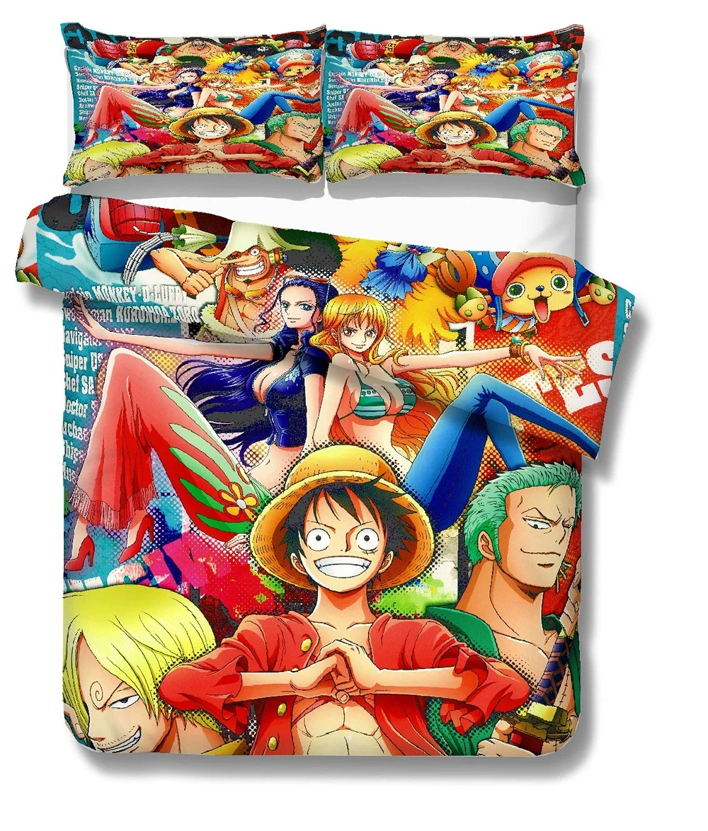 Классическое постельное белье с аниме 2/3 шт. Комплект постельного белья из