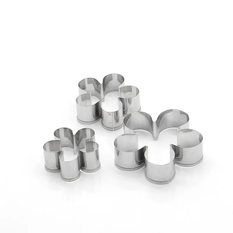 

3-piece Stainless Steel Sugar Flower Cutting Mold Cake DIY Tool Rose Petal Mold Cutting Mold