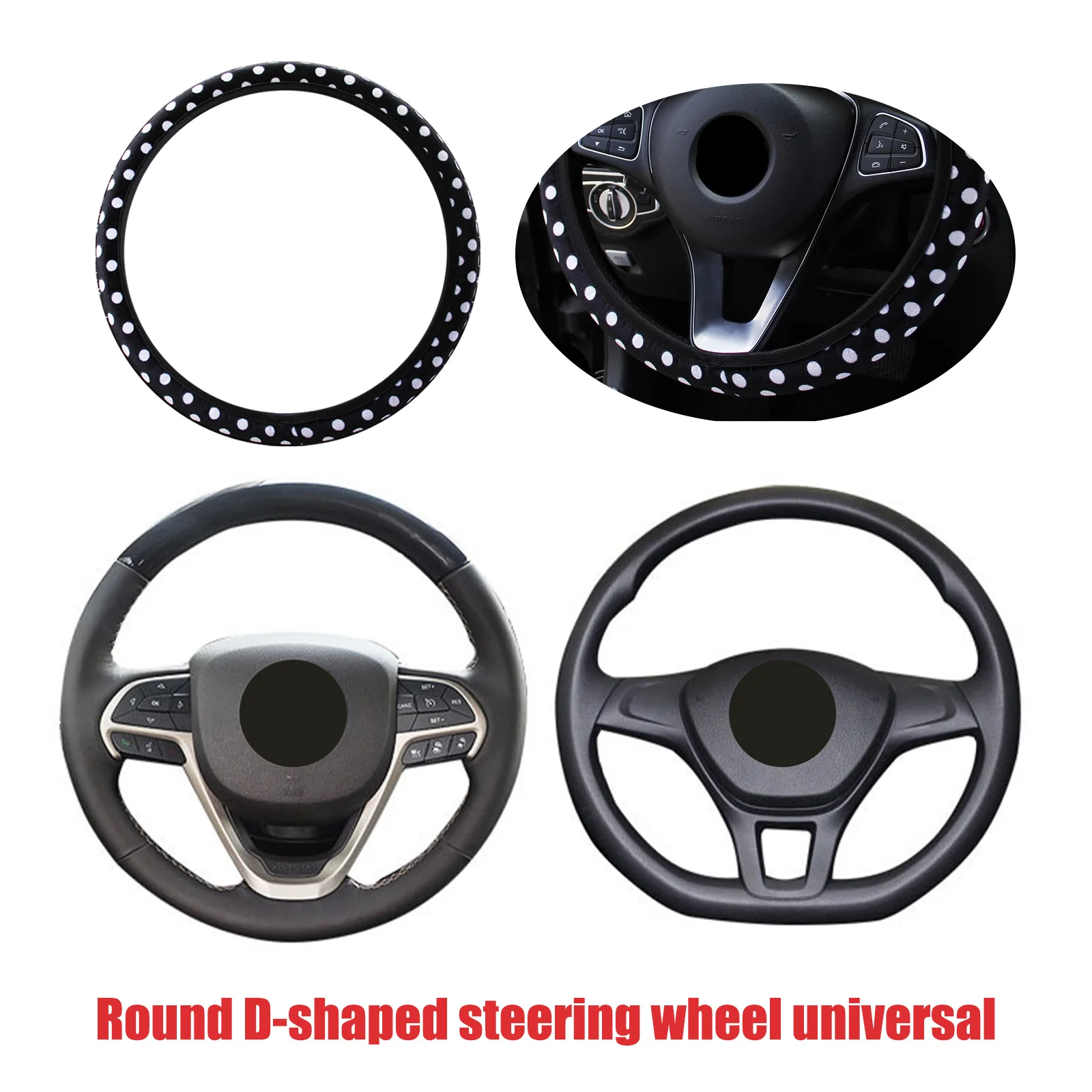 

38 Cm Steering Wheel Cover DIY Wheel Cover Soft Plush Steering-Wheel Car Styling Interior Car Accessories Stylings Decorations