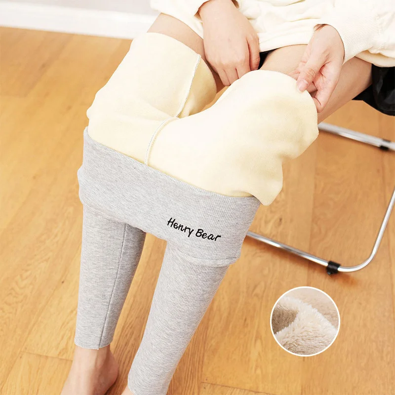 Женские зимние леггинсы бархатные теплые брюки хлопковые плотные облегающие из