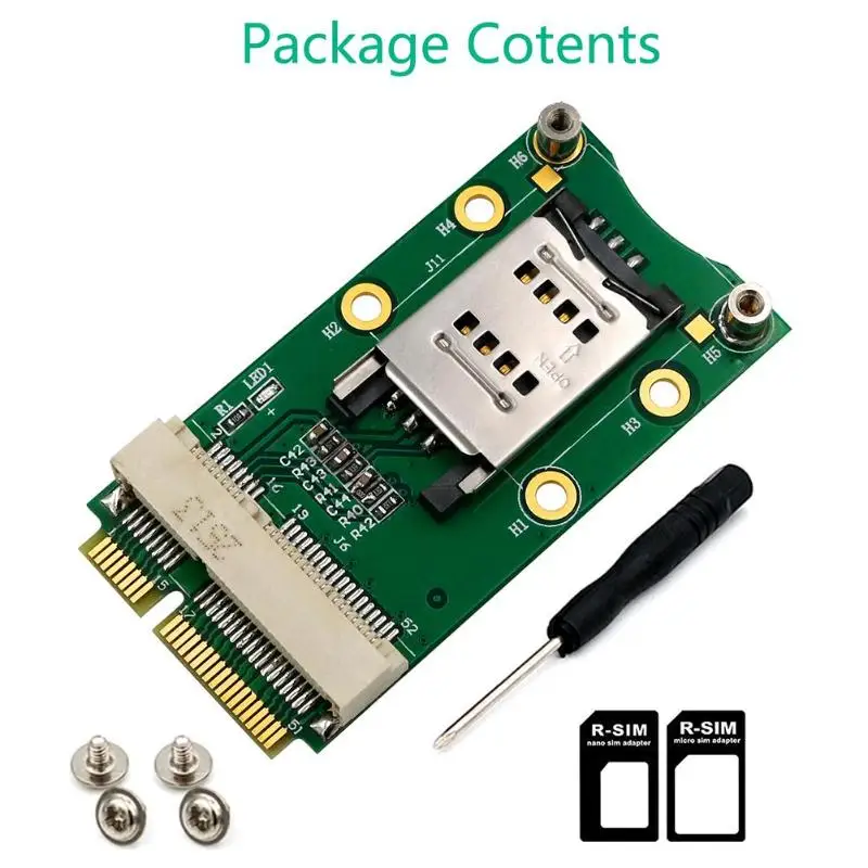Мини адаптер PCI E со слотом для SIM карты 3G/4G WWAN HSPA модем LTE мини карта GPS настольных