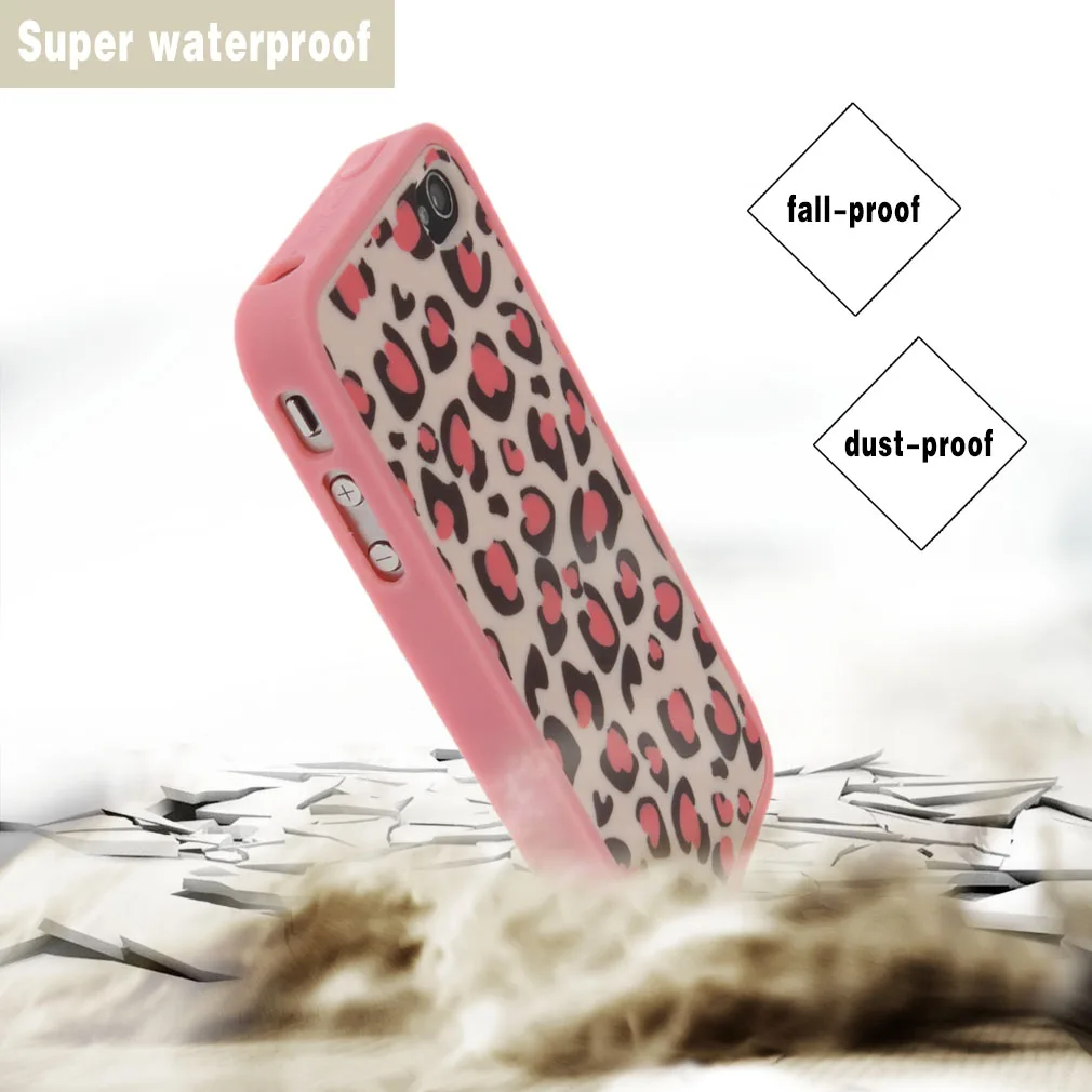 Хит милый розовый Леопардовый в горошек Жесткий Чехол защитный чехол для iPhone 4 4S |