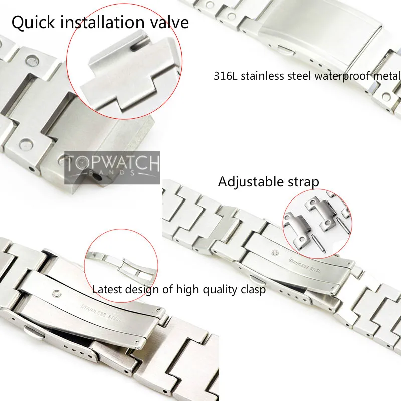 

DW5600 Bezel Metal Strap Watch Band G-5600E GWM5610 GW5000 Stainless Steel Watchband Case Frame Bracelet Repair Tools Wholesale