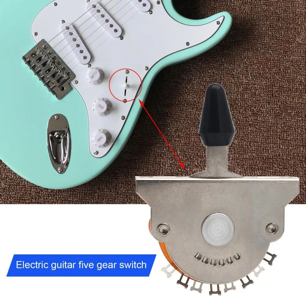 

Compact 5 Way Electric Guitar Pickups Toggle Selector Switch Lightweight Guitar Switch Solid Instrument Supplies