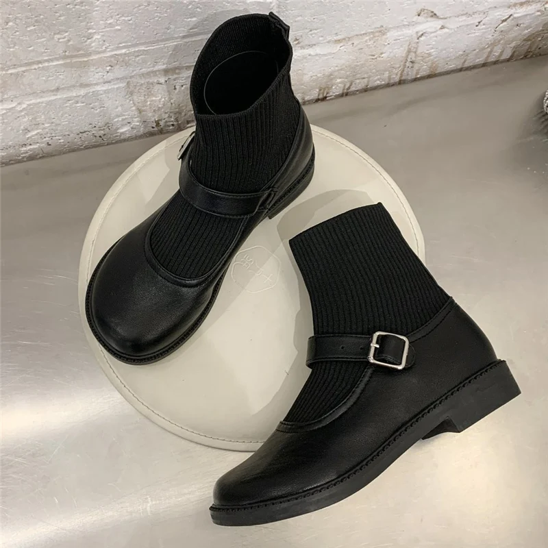 Модные женские ботинки на плоской подошве из лакированной кожи Сезон Зима