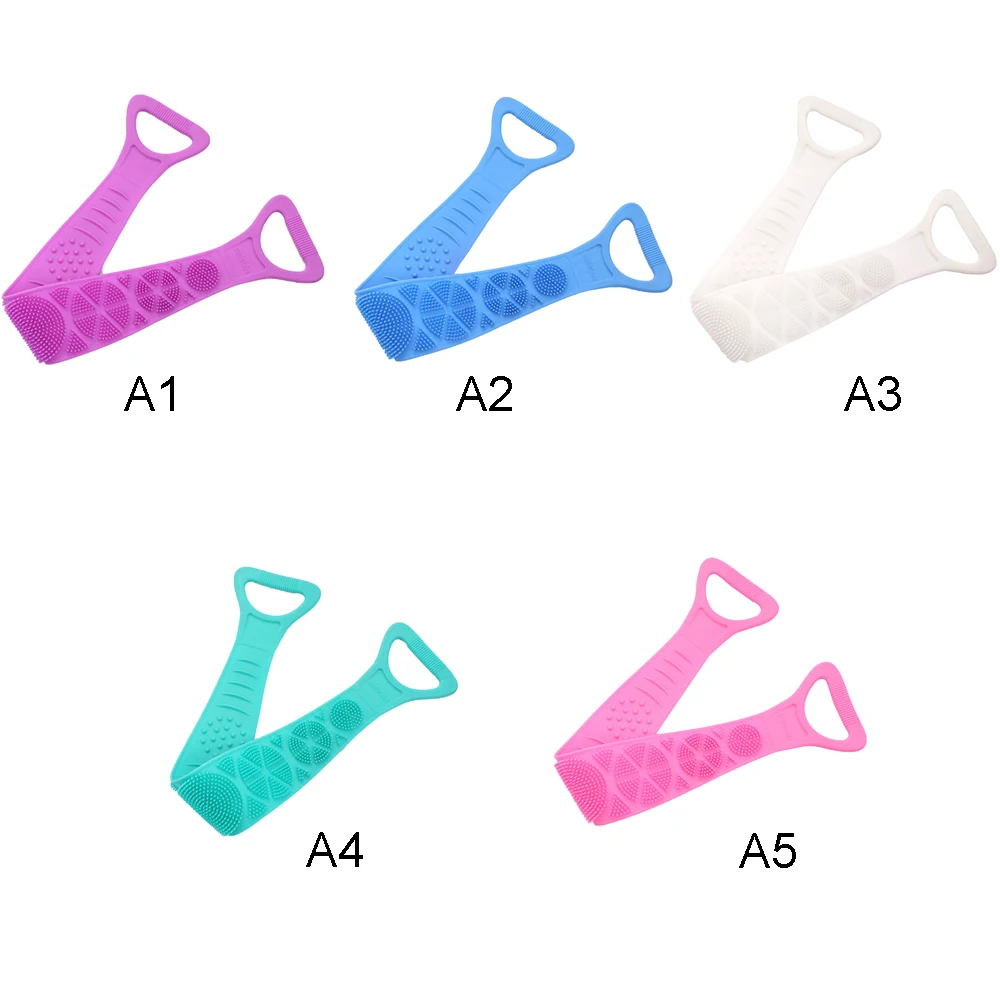 

Silicone Back Scrubber Soft Loofah Bath Towel Bath Belt Body Exfoliating Massage For Shower Body Cleaning Bathroom Shower Strap