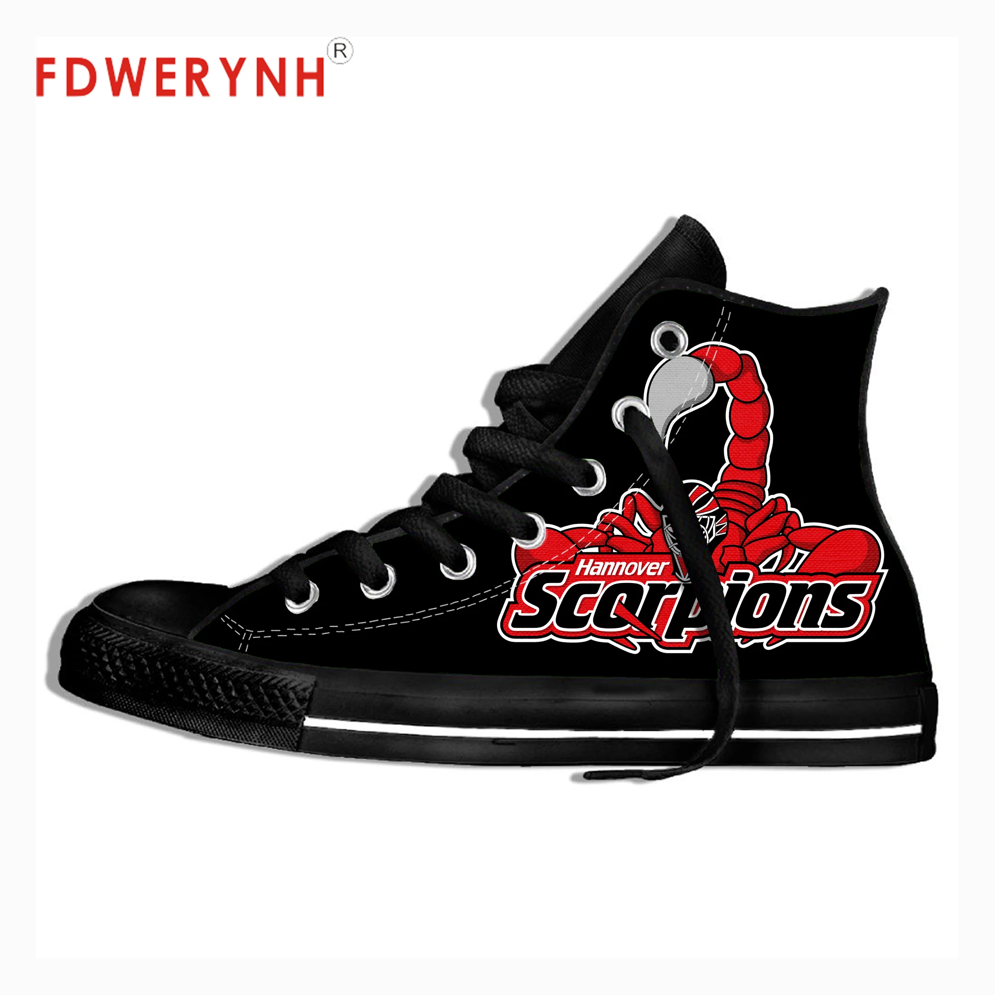 

Men's Canvas Casual Shoes Fitness Scorpions Band Rock Metal Music Logo Customize Pattern Color Lace-up Leisure Flats Shoe