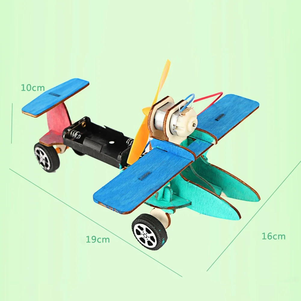 

Kids DIY Assembly Electric Sliding Airplane Model Student Science Experiment Toy