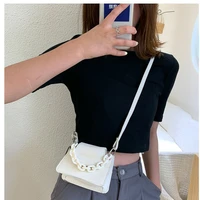 contrasting color small handbags 2021 new spring and summer pu chain shoulder messenger bag fashion mini small square bag