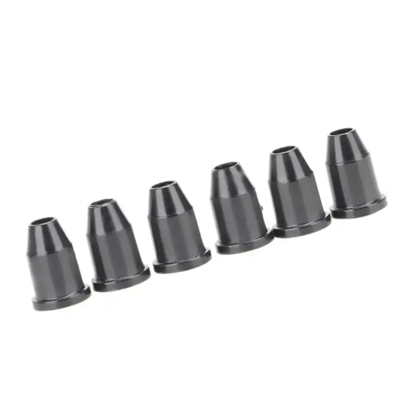 6pcs Guitar String Caps Mounting Buckle Through Body Ferrules Bushing Parts Accessories Black Silver Gold | Спорт и развлечения