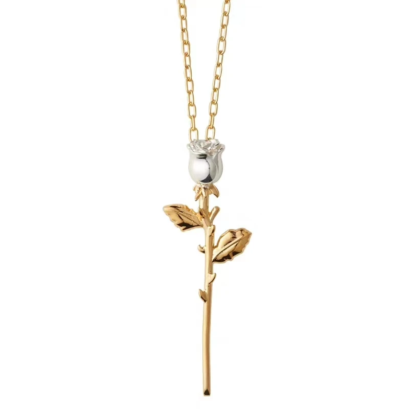 Женское Ожерелье-засада унисекс, Длинное колье-чокер из серебристой розы, с застежкой-амулетом, в уличном стиле, 2019 от AliExpress WW
