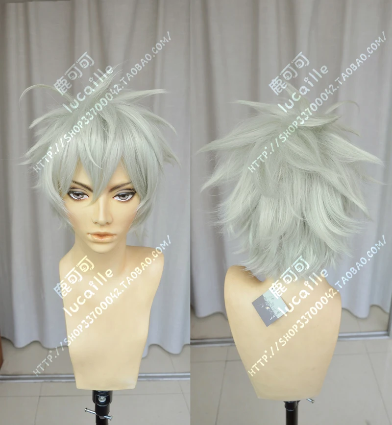 

Fujimoto Takatora Wigs Short Male Men's Fluffy Layered Synthetic Heat Resistance Cosplay Costume Wigs + Wig Cap
