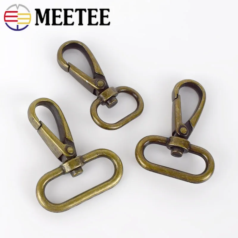 Металлическая вращающаяся латунная пружинная Пряжка Meetee 5 шт. 20/25/32/38 мм крючок