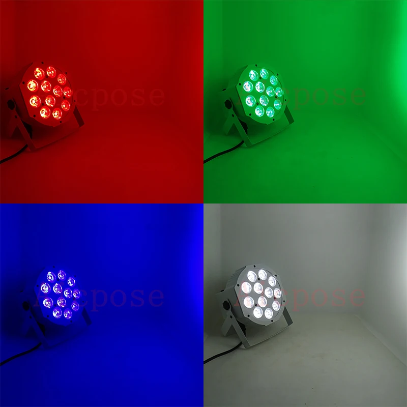 Быстрая доставка плоский светодиодный светильник Par 12x12 Вт белый 12*12 плавный RGBW