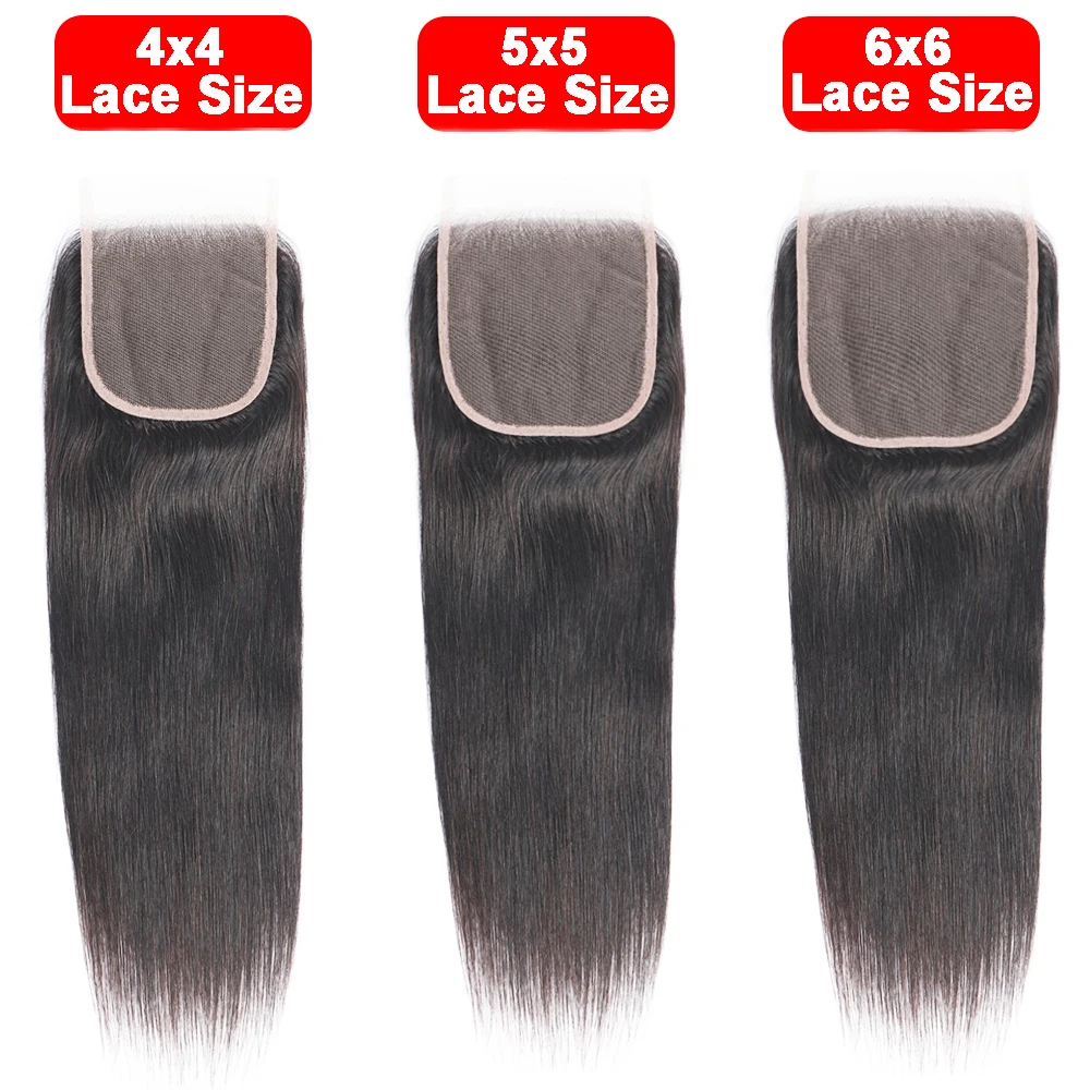 4X4 5X5 6X6 бразильские Прямые швейцарские кружевные застежки Remy человеческие волосы