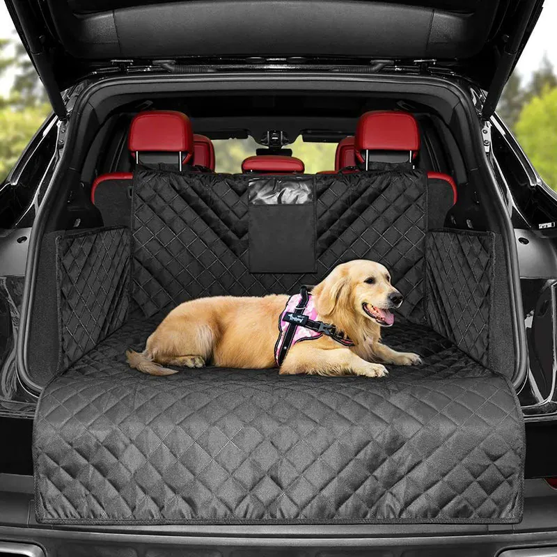 値段 ペット犬のカーシートカバートランクマット用猫犬黒185x105 × 35センチメートルQP2