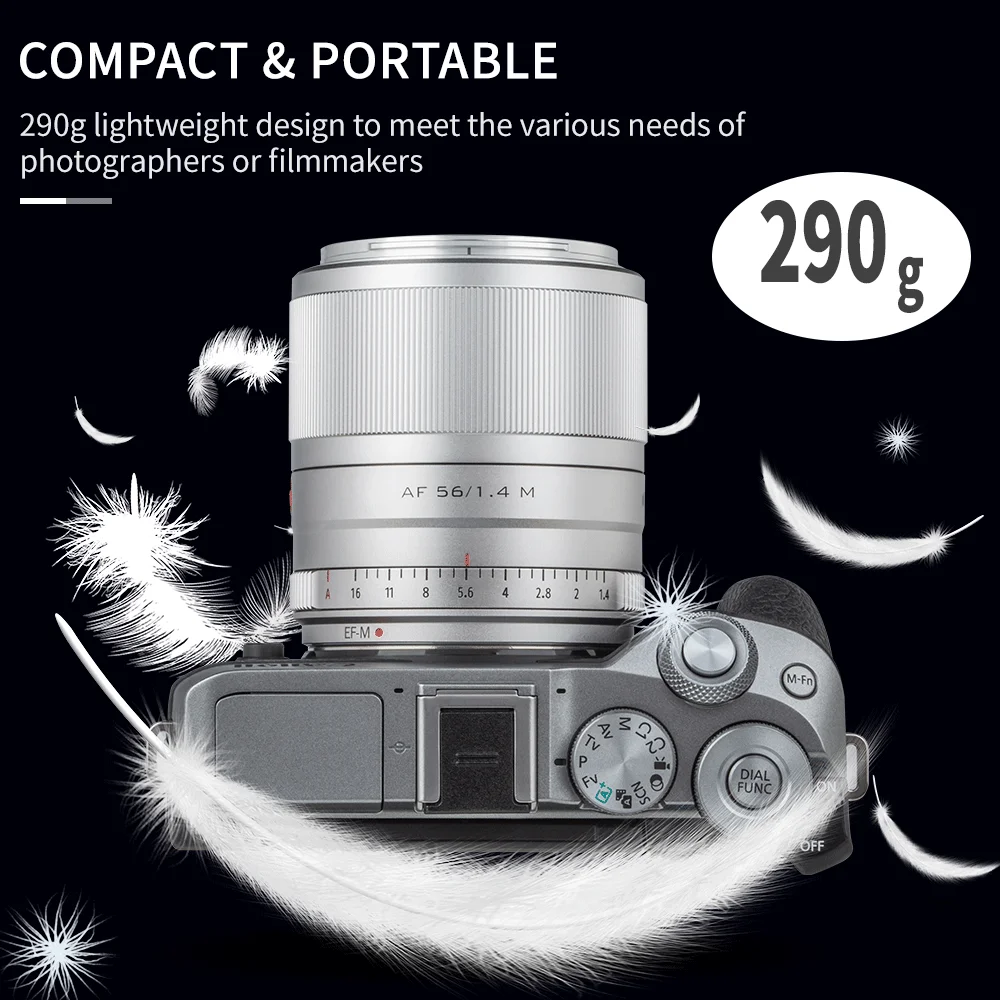 Viltrox 56 мм f1.4 STM Автофокус APS-C объектив с фиксированным фокусным расстоянием для Canon